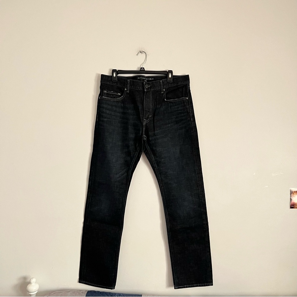 Banana Republic Men's Slim Black Straight Jeans